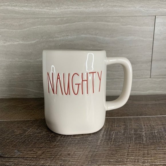 Rae Dunn Other - Rae Dunn Double Sided Naughty, Nice Mug